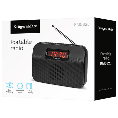 Radio AM FM portabil cu alarmă Kruger&Matz KM0825