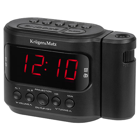 Radio cu ceas cu proiecție AM/FM cu alarmă dublă și afișaj LED Kruger Matz KM0827