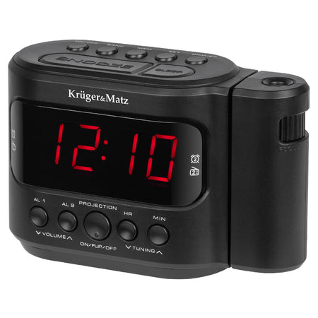 Radio cu ceas cu proiecție AM/FM cu alarmă dublă și afișaj LED Kruger Matz KM0827