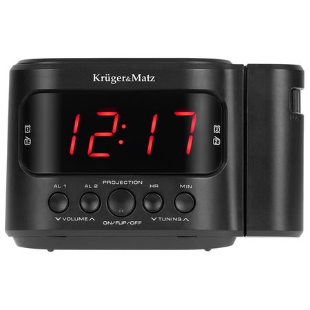 Radio cu ceas cu proiecție AM/FM cu alarmă dublă și afișaj LED Kruger Matz KM0827