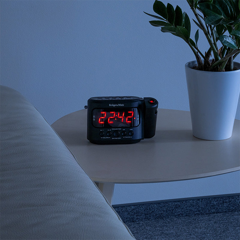 Radio cu ceas cu proiecție AM/FM cu alarmă dublă și afișaj LED Kruger Matz KM0827