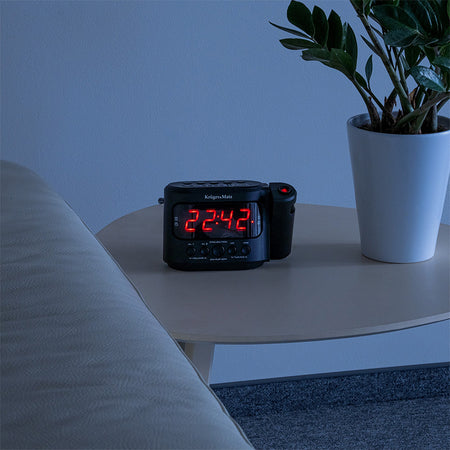 Radio cu ceas cu proiecție AM/FM cu alarmă dublă și afișaj LED Kruger Matz KM0827