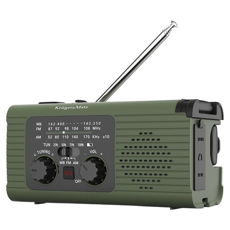 Radio multifuncțional solar cu powerbank 5000 mAh și lanternă Kruger Matz KM0836