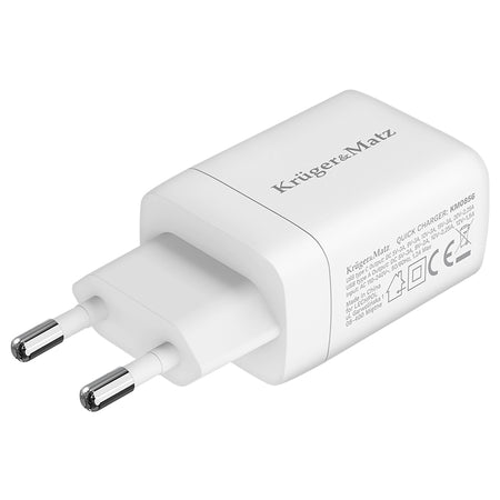 Încărcător rețea GaN 45W cu USB-C PD și USB-A QC Kruger Matz KM0856