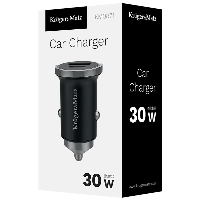 Încărcător auto USB / TypeC QC PD 30W Kruger&Matz KM0871
