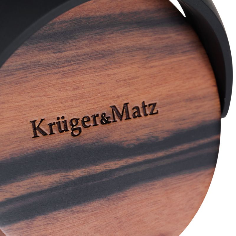 Căști over-ear cu carcasă din lemn de abanos și difuzor de 50 mm Kruger Matz KM0880EB