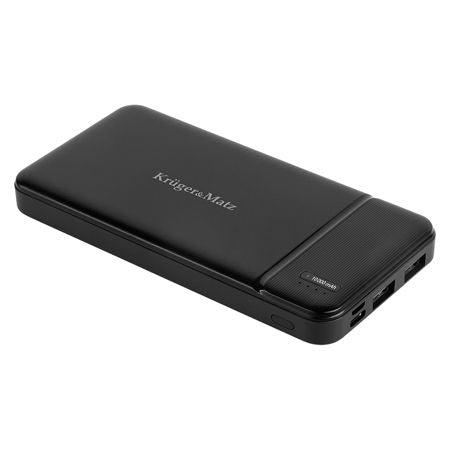 Baterie externă power bank 10000 mAh Li-Poly cu 2 porturi USB Kruger Matz KM0903