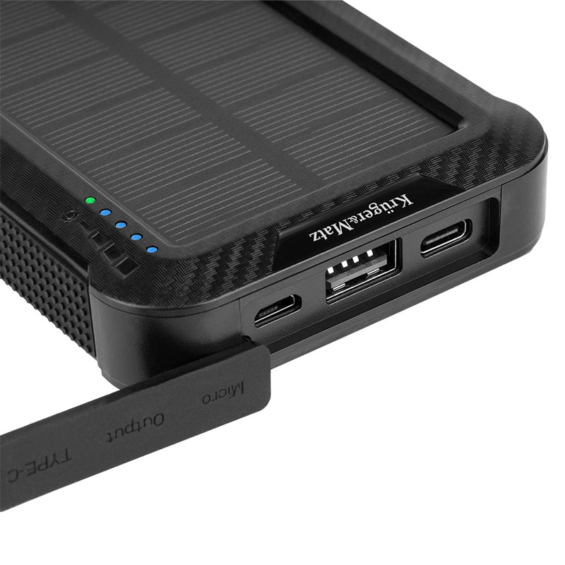Baterie externă solară cu încărcare fără fir de 10000 mAh Kruger Matz KM0910