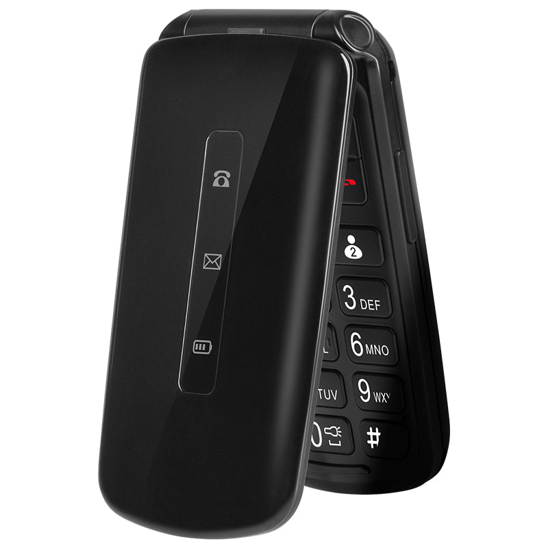 Telefon mobil GSM cu clapetă pentru seniori cu buton SOS și Dual SIM Kruger Matz KM0929.1