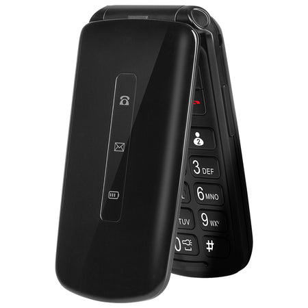 Telefon mobil GSM cu clapetă pentru seniori cu buton SOS și Dual SIM Kruger Matz KM0929.1
