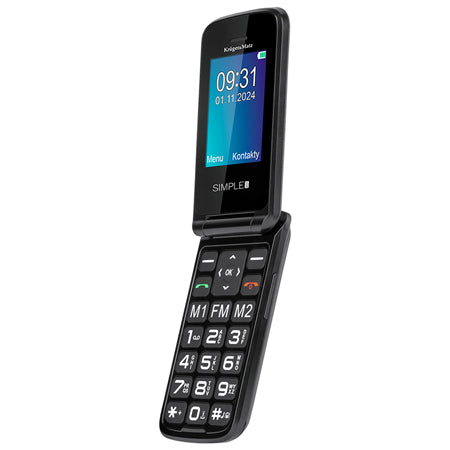 Telefon mobil GSM cu clapetă pentru seniori cu buton SOS Kruger Matz KM0931