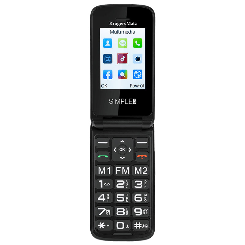 Telefon mobil GSM cu clapetă pentru seniori cu buton SOS Kruger Matz KM0931