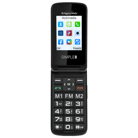 Telefon mobil GSM cu clapetă pentru seniori cu buton SOS Kruger Matz KM0931