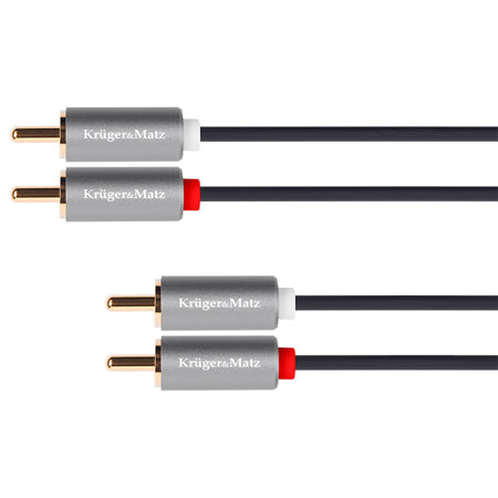 Cablu audio 2 x RCA tată - 2 x RCA tată de 5 m Kruger Matz KM1212