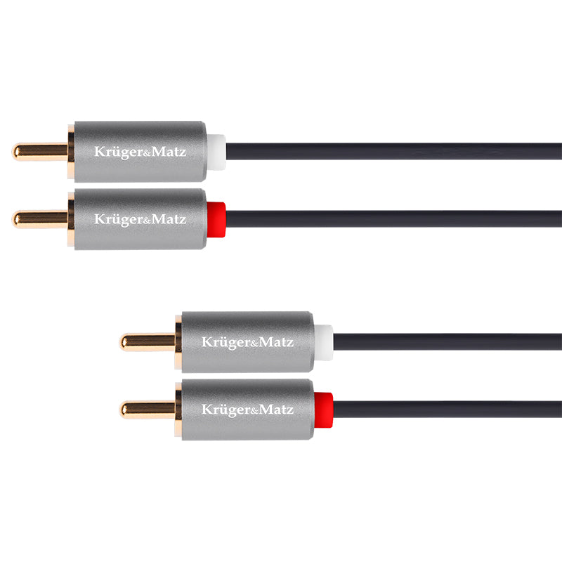Cablu audio 2 x RCA tată - 2 x RCA tată de 5 m Kruger Matz KM1212