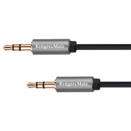 Cablu audio jack 3,5 mm stereo tată-tată de 1 m Kruger Matz KM1226