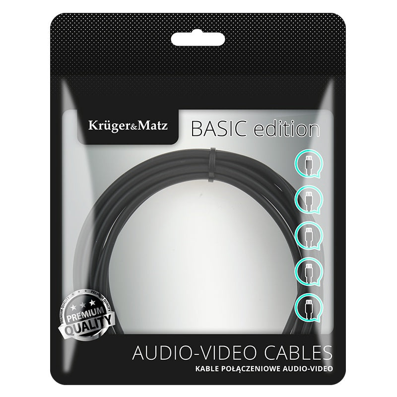 Cablu USB Tip C la USB Tip C de 2,5 m cu încărcare de 100 W Kruger Matz KM1261