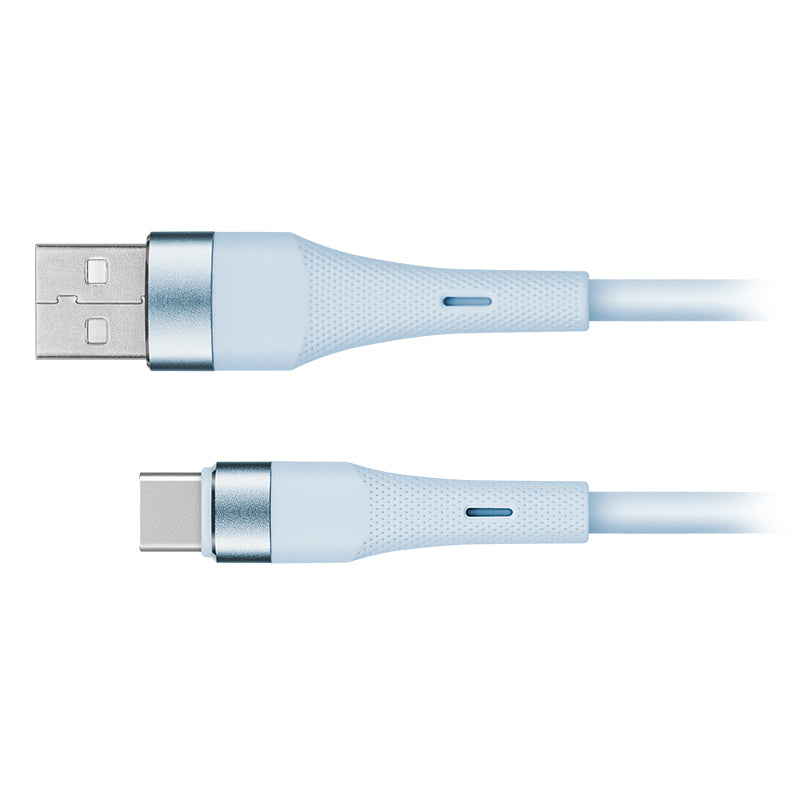 Cablu silicon USB - USB TypeC 1m basic Kruger&Matz KM1268-1BL