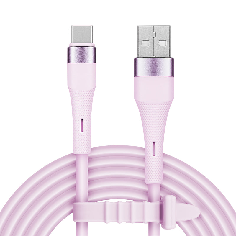 Cablu silicon USB - USB TypeC 1m basic Kruger&Matz KM1268-1P