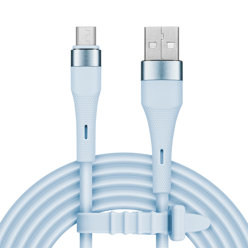 Cablu silicon USB - micro USB 1m basic Kruger&Matz KM1270-1BL