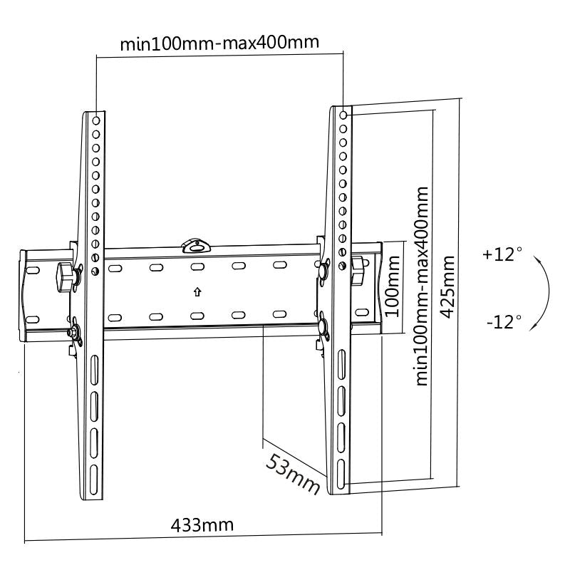 Suport de perete TV rabatabil pentru 32-55 inch cu VESA până la 400×400 Kruger Matz KM1301