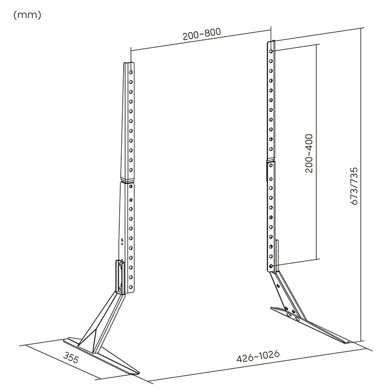 Stand picioare TV 23-75 inch, 40 kg, VESA universal, Kruger Matz KM1309