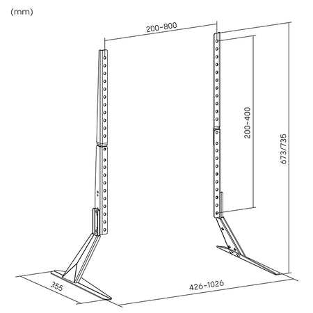 Stand picioare TV 23-75 inch, 40 kg, VESA universal, Kruger Matz KM1309