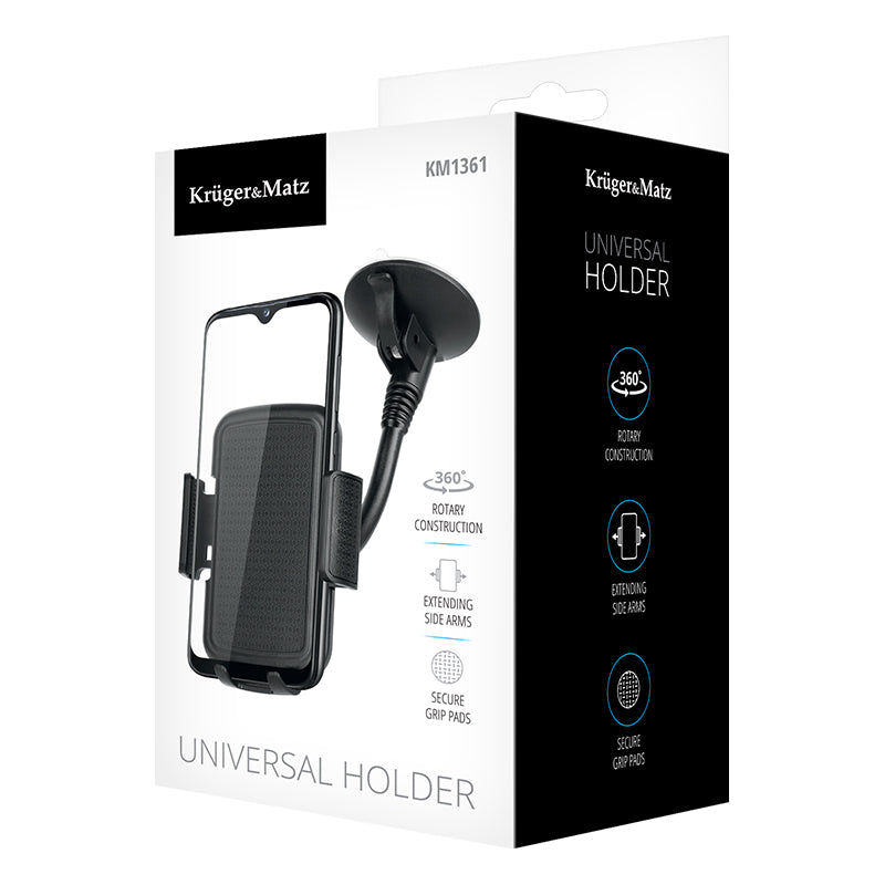 Suport auto universal cu montare pe parbriz și rotire la 360° Kruger Matz KM1360