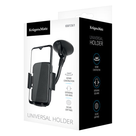 Suport auto universal cu montare pe parbriz și rotire la 360° Kruger Matz KM1360