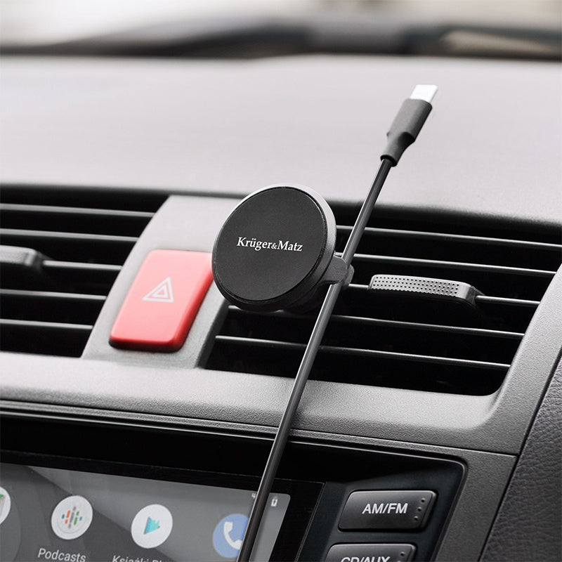 Suport auto grilă aerisire, ajustare 360°, magnetic, Kruger Matz KM1363