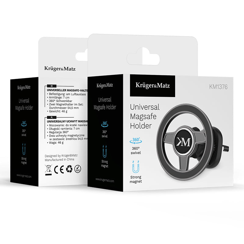 Suport auto universal MagSafe, montaj pe grilă, 360°, KM1376
