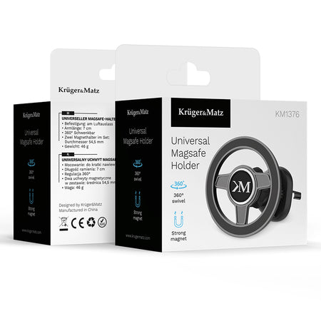 Suport auto universal MagSafe, montaj pe grilă, 360°, KM1376