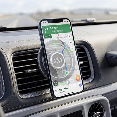 Suport auto universal MagSafe, montaj pe grilă, 360°, KM1376