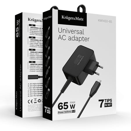 Alimentator universal 65W Power Delivery Kruger&Matz KM1450-65