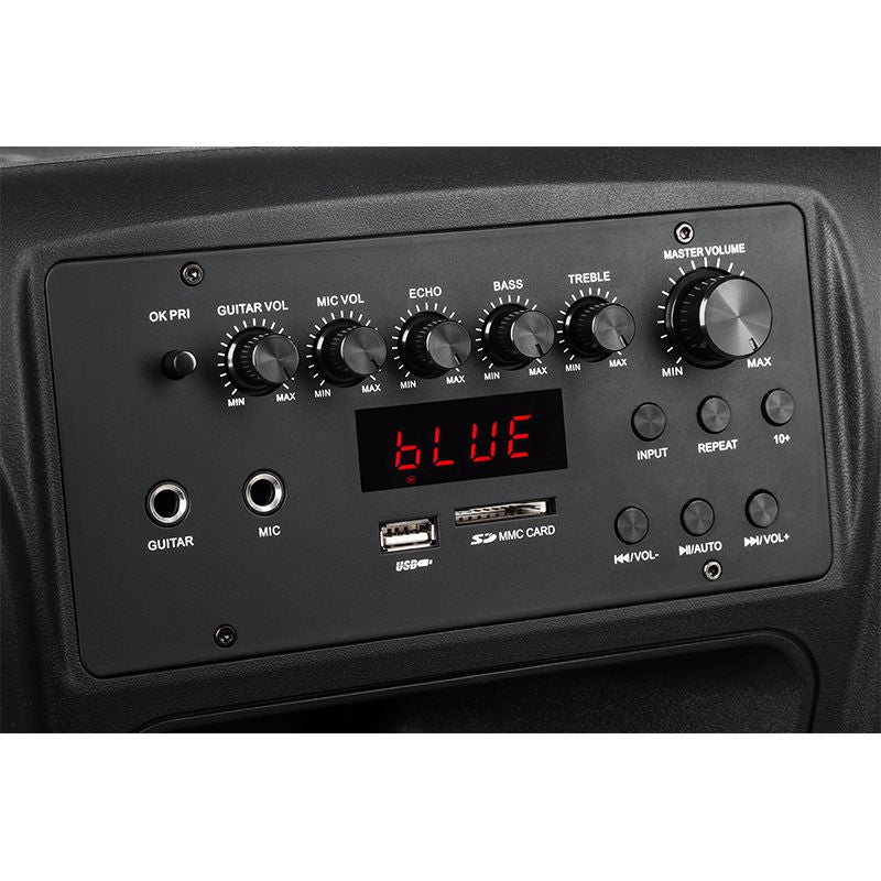 Boxă activă portabilă de 12 inch cu Bluetooth și microfoane UHF fără fir Kruger Matz KM1712