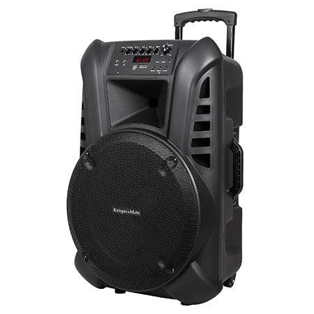 Boxă activă portabilă de 15 inchi cu microfoane fără fir UHF și Bluetooth Kruger Matz KM1715