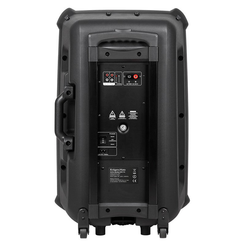 Boxă activă portabilă de 15 inchi cu microfoane fără fir UHF și Bluetooth Kruger Matz KM1715