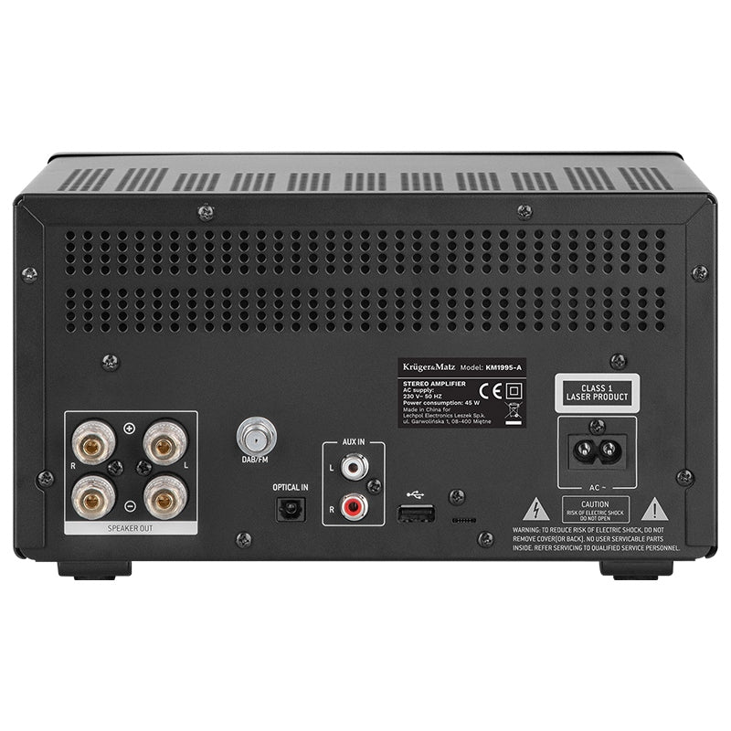 Amplificator USB BT FM DAB+, Bluetooth, FM, DAB+, toroidal, Kruger Matz KM1995-A