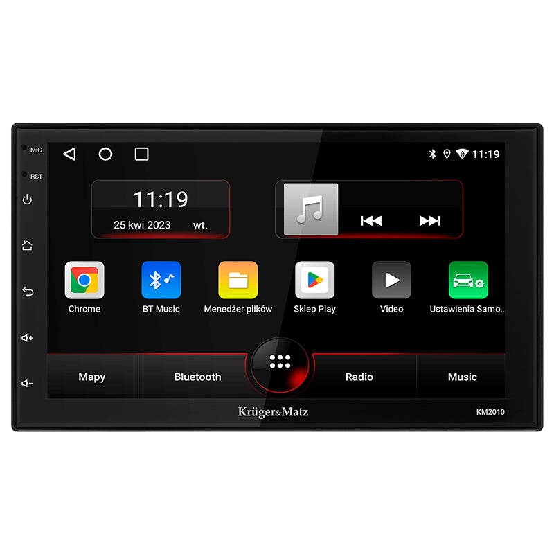 Player auto 2 DIN cu ecran tactil de 7" și Android 12 cu suport CarPlay și Android Auto Kruger Matz KM2010
