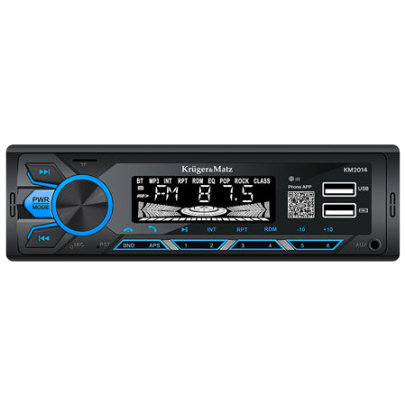 Player auto 1 DIN cu Bluetooth și radio FM Kruger Matz KM2014