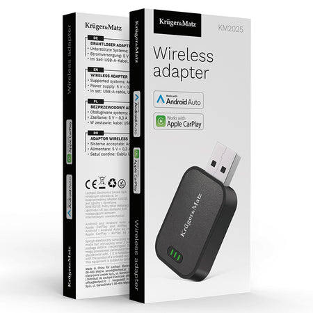 Adaptor wireless Android Auto CarPlay pentru mașină Kruger Matz KM2025