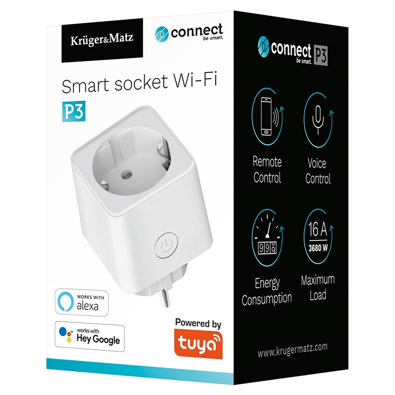 Priza smart WIFI connect P3 Tuya Kruger&Matz KM2201