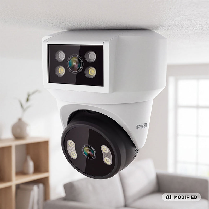 Cameră WiFi cu obiectiv dublu Full HD 1080p, IP65 și aplicație Tuya Kruger Matz KM2221