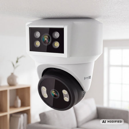 Cameră WiFi cu obiectiv dublu Full HD 1080p, IP65 și aplicație Tuya Kruger Matz KM2221