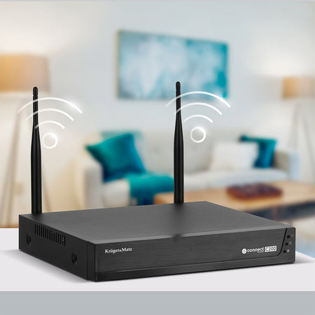 Kit supraveghere video Wi-Fi 6 cu NVR și 4 camere 1080p Tuya Kruger Matz KM2240-1