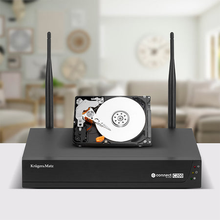 Kit supraveghere video Wi-Fi 6 cu NVR și 4 camere 1080p Tuya Kruger Matz KM2240-1