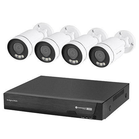Kit supraveghere WiFi Tuya C300 cu 4 camere IP ONVIF Kruger Matz KM2242