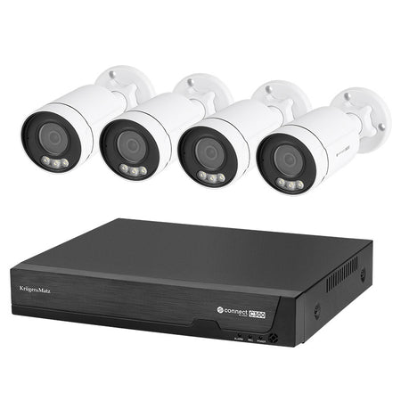 Kit supraveghere WiFi Tuya C300 cu 4 camere IP ONVIF Kruger Matz KM2242