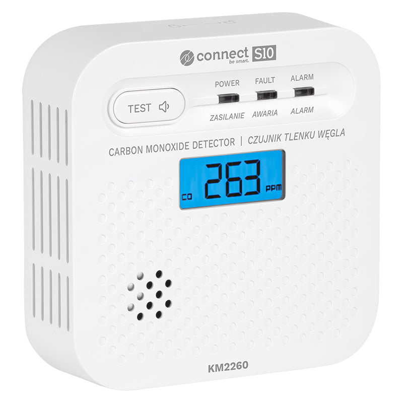 Senzor monoxid de carbon Wi-Fi, LCD, notificare Tuya, Kruger Matz KM2260