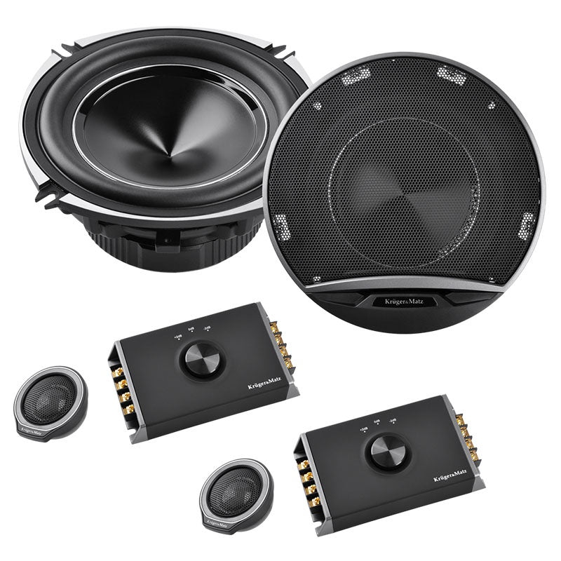 Set difuzoare auto de 5 inch cu tweetere și filtre Kruger Matz KM520T11